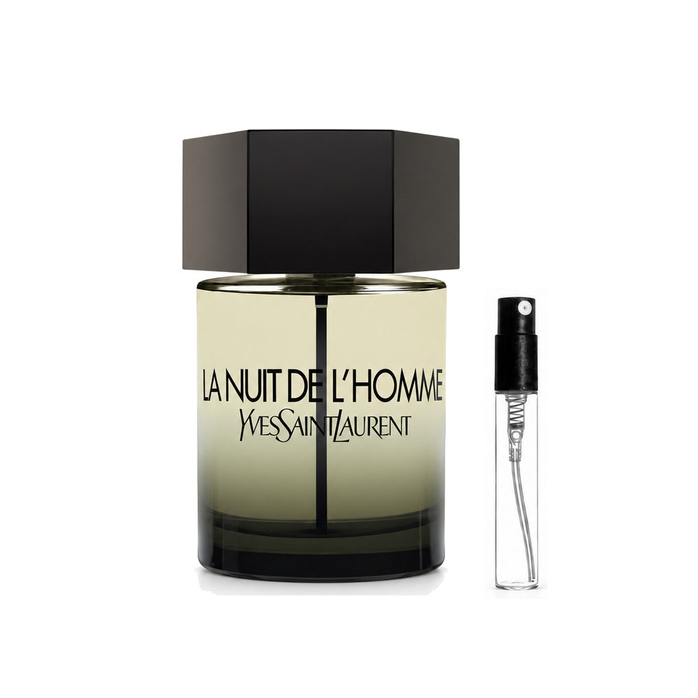 Yves Saint Laurent La Nuit de L'Homme Eau de Toilette – odlewka perfum – flakon i atomizer odlewki