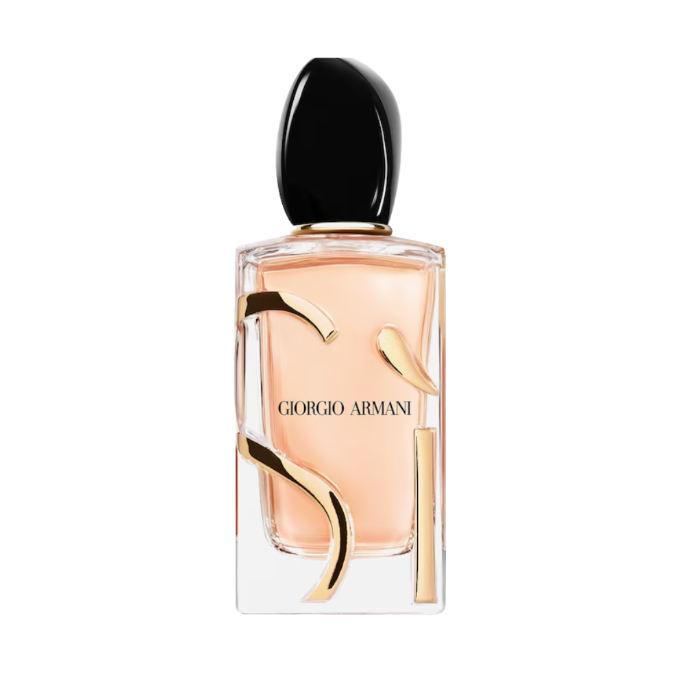 Flakon perfum Armani Sì z nutami liścia czarnej porzeczki, róży majowej, frezji, wanilii i paczuli – elegancki zapach dla kobiet.