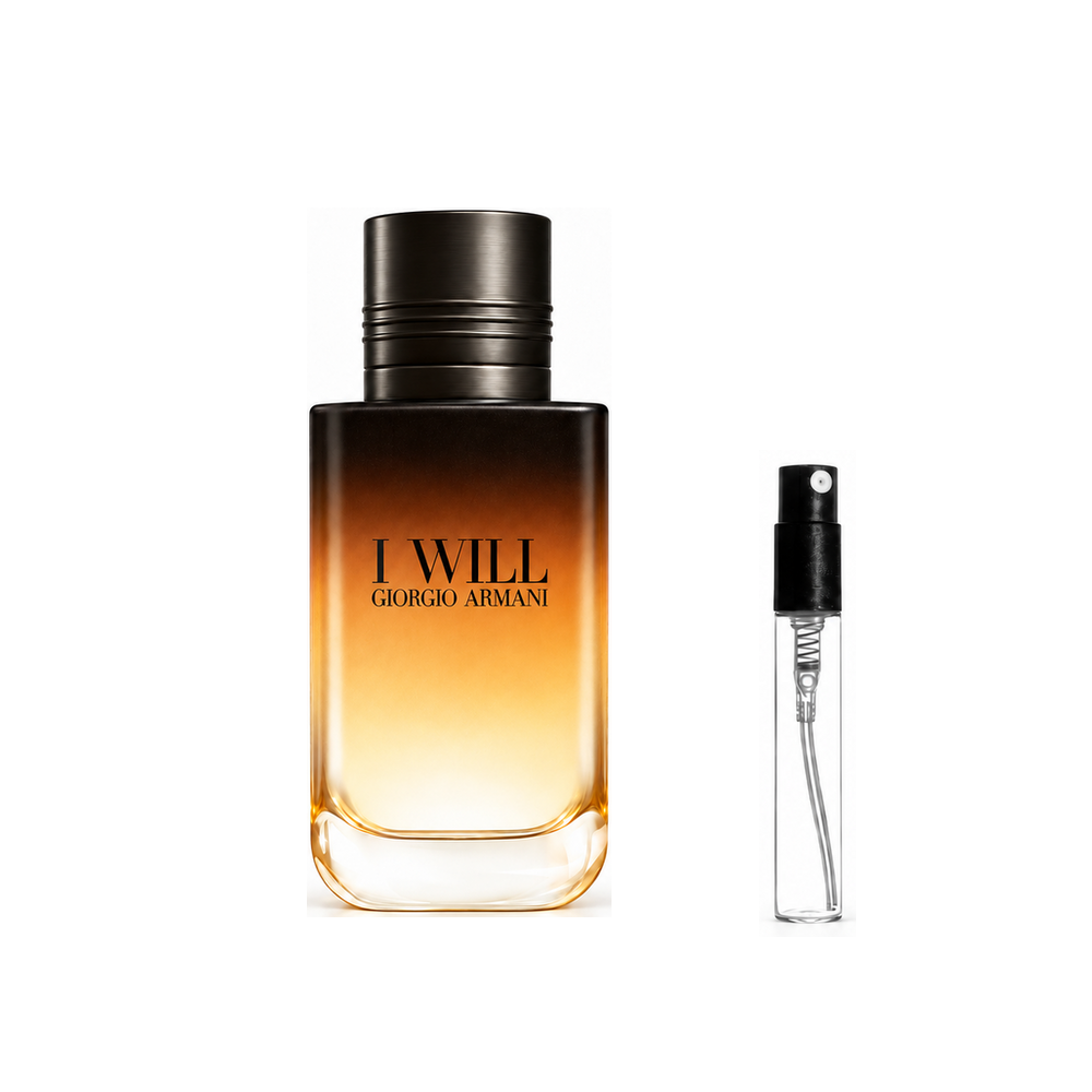 Armani – I Will EDP – odlewka perfum – flakon i identyczny atomizer wzorcowy