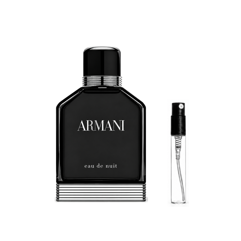 Armani Eau de Nuit Eau de Toilette – odlewka perfum – flakon i identyczny atomizer wzorcowy
