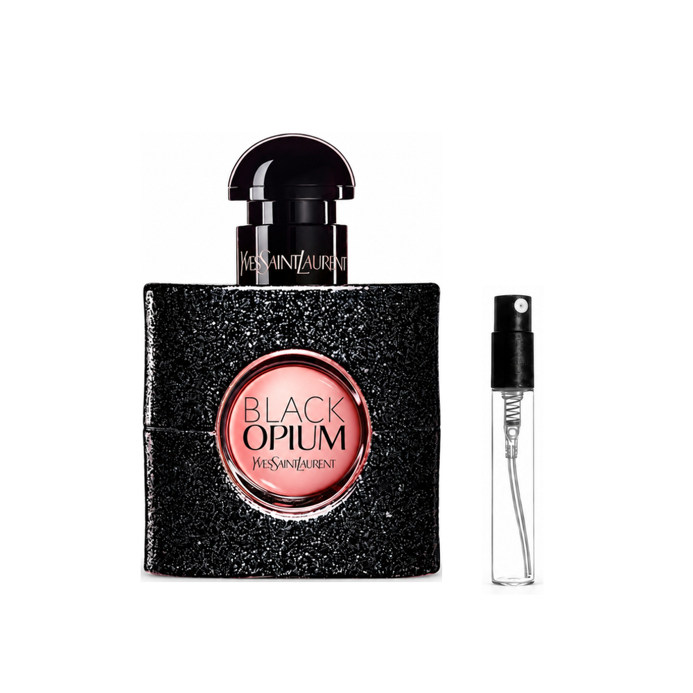 Yves Saint Laurent Black Opium Eau de Parfum – odlewka perfum – flakon i identyczny atomizer wzorcowy