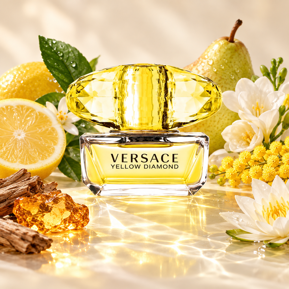 Versace Yellow Diamond Eau de Toilette – odlewka perfum – flakon z nutami zapachowymi
