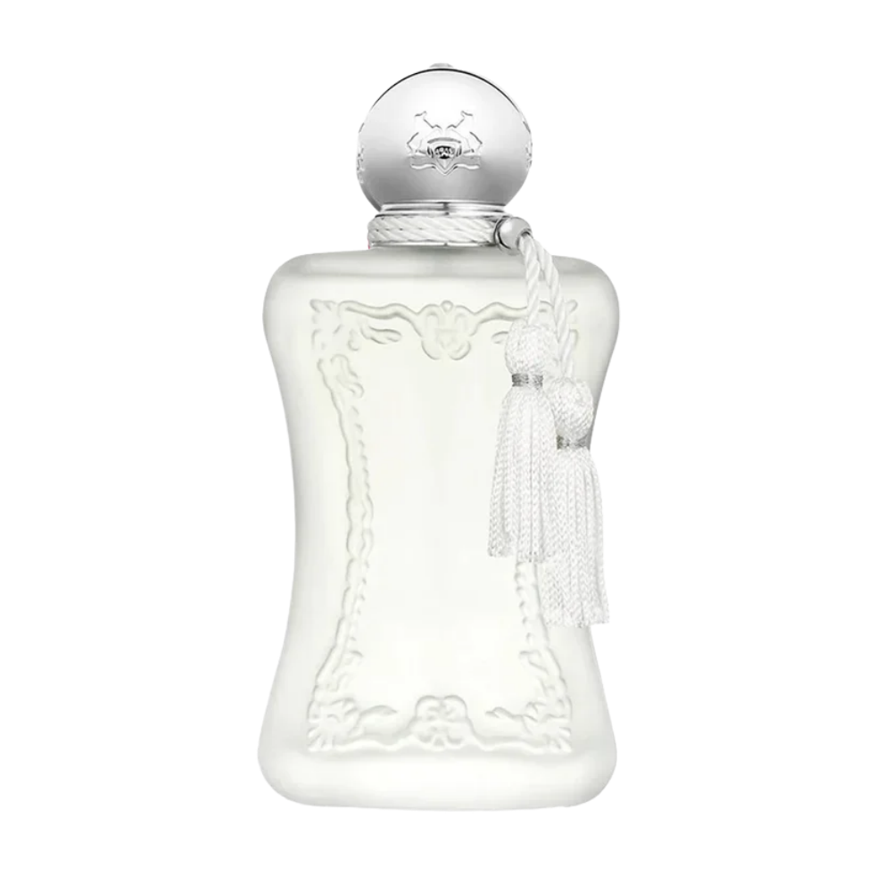 Flakon perfum Valaya marki Parfums de Marly Eau de Parfum z nutami: Bergamotka, Mandarynka, Biała brzoskwinia, Kwiat pomarańczy, Białe kwiaty.