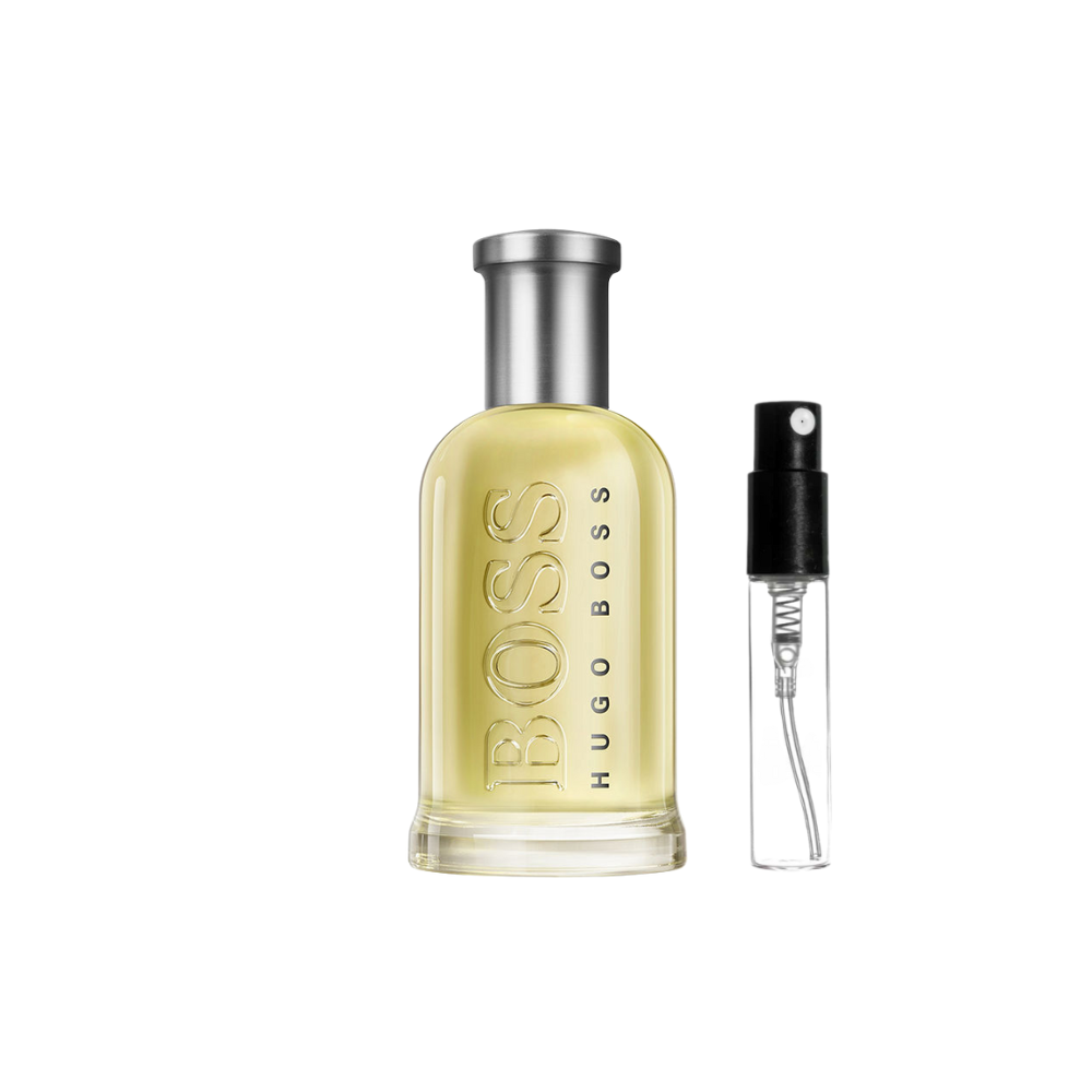 Odlewka perfum Hugo Boss Boss Bottled Eau de Toilette dla mężczyzn z nutami jabłka, cynamonu, wanilii i drzewa sandałowego.