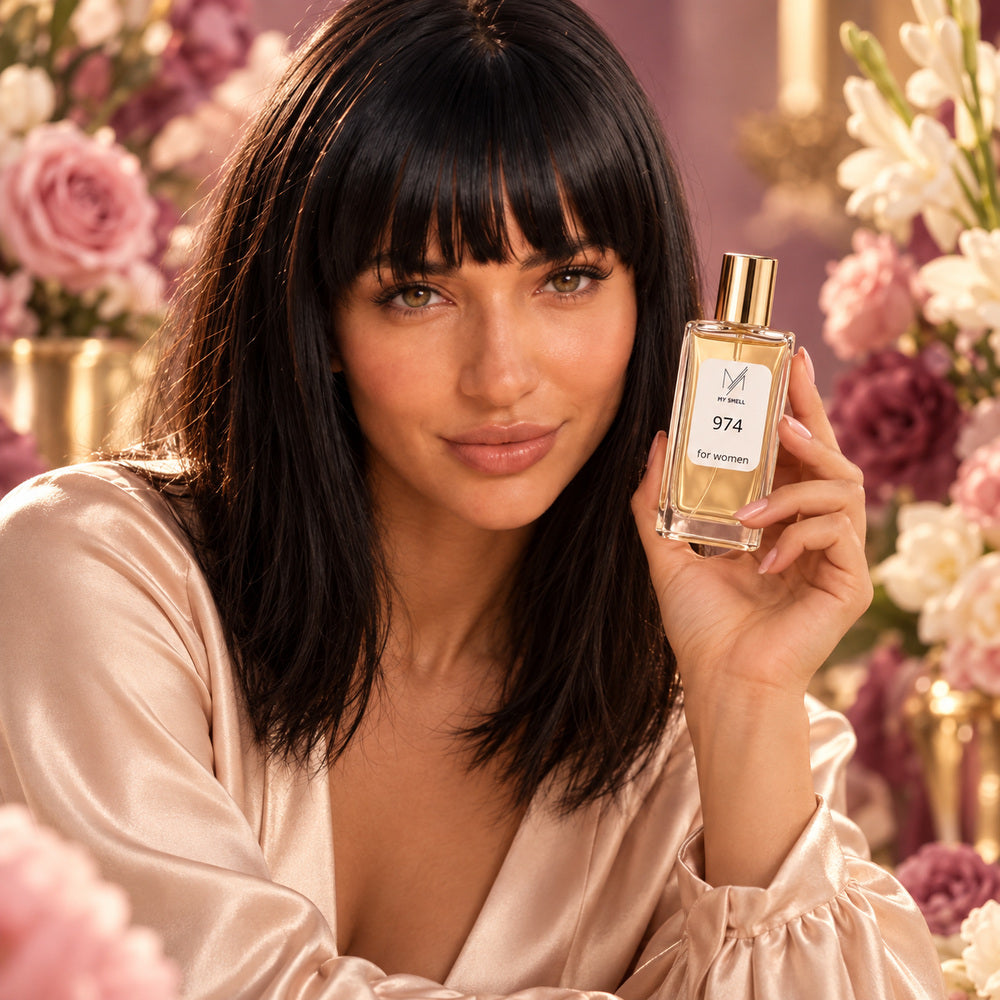 MY SMELL 974 – damskie perfumy prezentowane przez modelkę, ujęcie 4